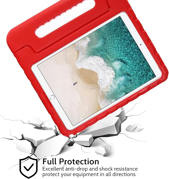 Dteck Kids Case for iPad 10.2 - Shockproof Rugged EVA Handle Stand Child Proof Case for iPad 9/8/7 Generation Black