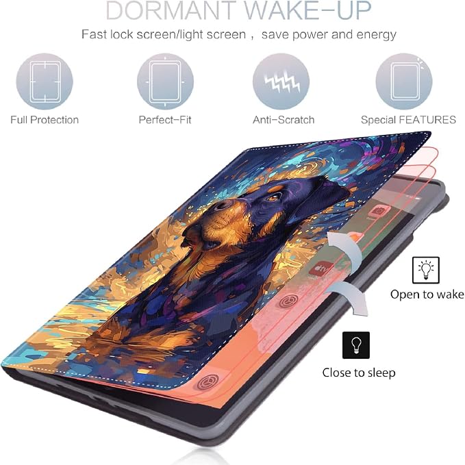 Case for iPad (A16) 11th Generation 11 Inch (2025) for iPad 10th Generation 10.9 Inch (2022) Slim Folding Stand Cover with Auto Wake/Sleep Corgi Dog Eating Ramen 2