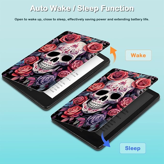 for 6 Kindle 2024 and 2022 (11th Generation) Case Slim Lightweight Smart Cover Case with Auto-Wake/Sleep for Kindle 2024Beach Starfish