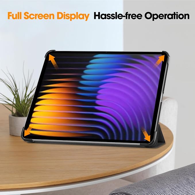 for OnePlus Pad 2 Case 12.1 inch Ultra Thin and Lightweight Quality PU Scratch Resistant Black