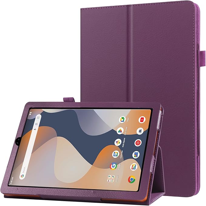 Folio Stand Case for onn. 8 Tablet (2024 Model Gen 4) - Folding Slim Magnetic PU Leather Protective Cover (Black)