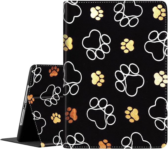 Case for iPad 9.7 inch 2018/2017Pro 9.7 CaseiPad Air 2 iPad Air Case Multi-Angle View Adjustable Stand Auto Wake/Slee for iPad 5th/6th Gen &amp ipad air 1/2 9.7 inch Cute Dog Paw Prints