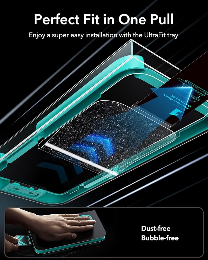 ESR 3 Pack for Samsung Galaxy S25 Ultra Privacy Screen Protector Armorite | 6X Impact Absorption 9H+ Tempered Glass Anti-Spy Easy One-Pull Installation UltraFit Tray Full-Coverage Protection