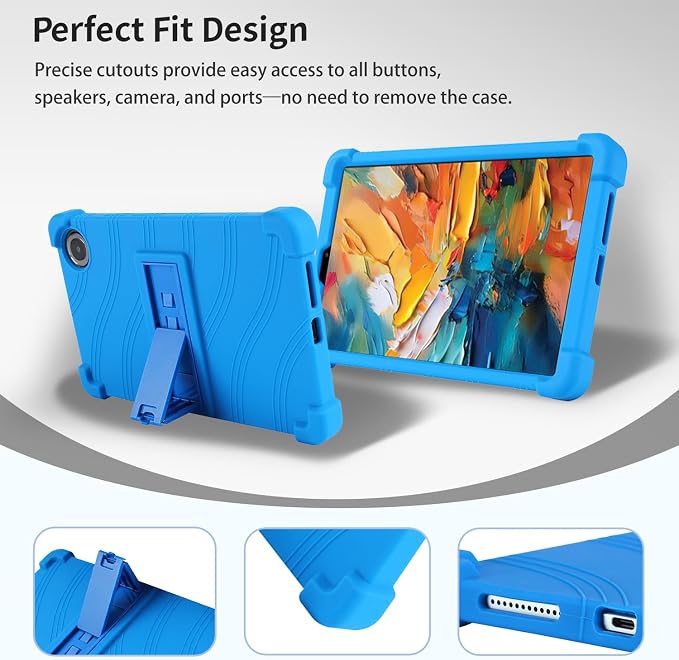 Case for TCL TAB 8 NXTPAPER 5G 8.7-Inch Tablet – Shockproof Silicone Protective Cover with Kickstand Drop-Resistant Business Style (Black)