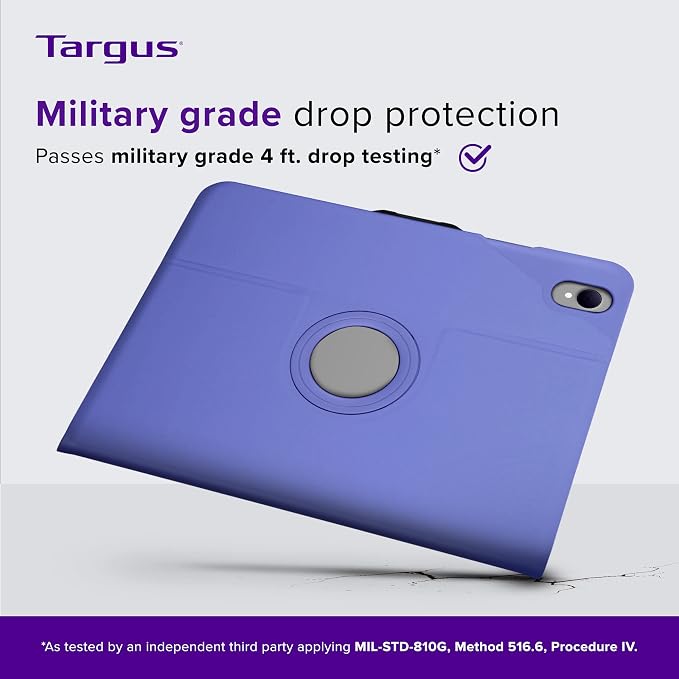 Targus VersaVu iPad 10th Generation Case 2022 iPad 10.9 Inch Case 10 Case 360 Degree Rotating Military Grade Drop Protection Cover for 10.9â€ 10th Gen 2022 Magnetic Close Black (THZ935GL)