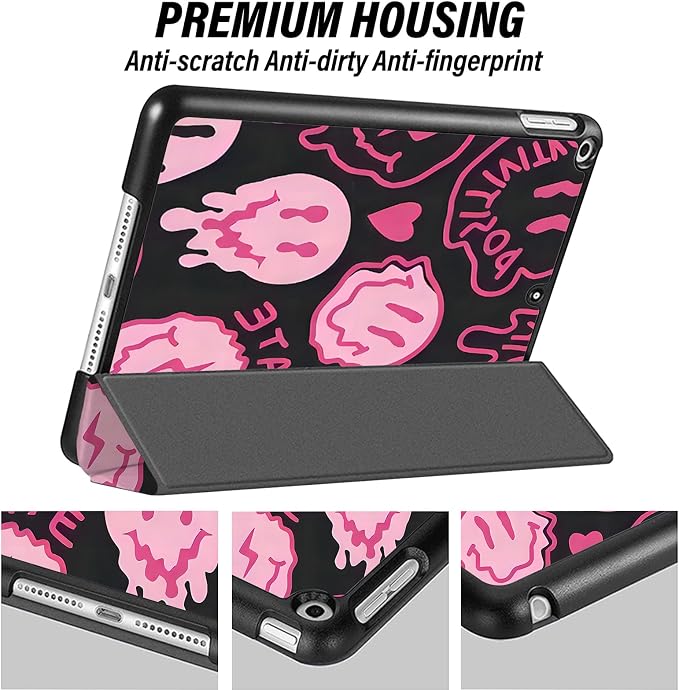Compatible with iPad 10.2 inch Case 9th /8th /7th Generation Case (2021/2020/2019) Auto Sleep/Wake Cover Cute Abstract Aesthetic Preppy Women Girls-Black Bling Glitter Shiny Sparkly