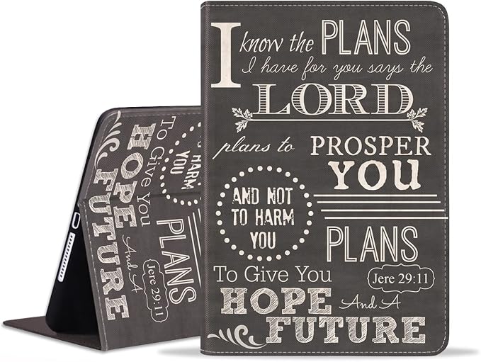 Case for Samsung Galaxy Tab S5e 10.5 inch 2019 Tablet (SM-T720/T725/T727) Protective Leather Case Adjustable Stand Auto Wake/Sleep Smart Case - Bible Verse Jeremiah 29:11