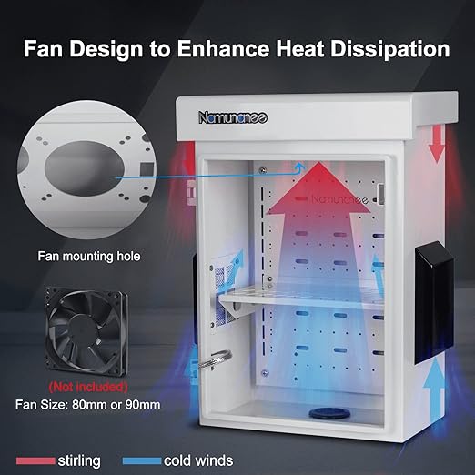 Outdoor Electrical Box, Cold-Rolled Steel Plate, Aluminum Alloy Back Beam, One-Piece Ventilation Design, IP65 Waterproof, Wall/Pole Mounted (17.8" x 13.8" x 8")