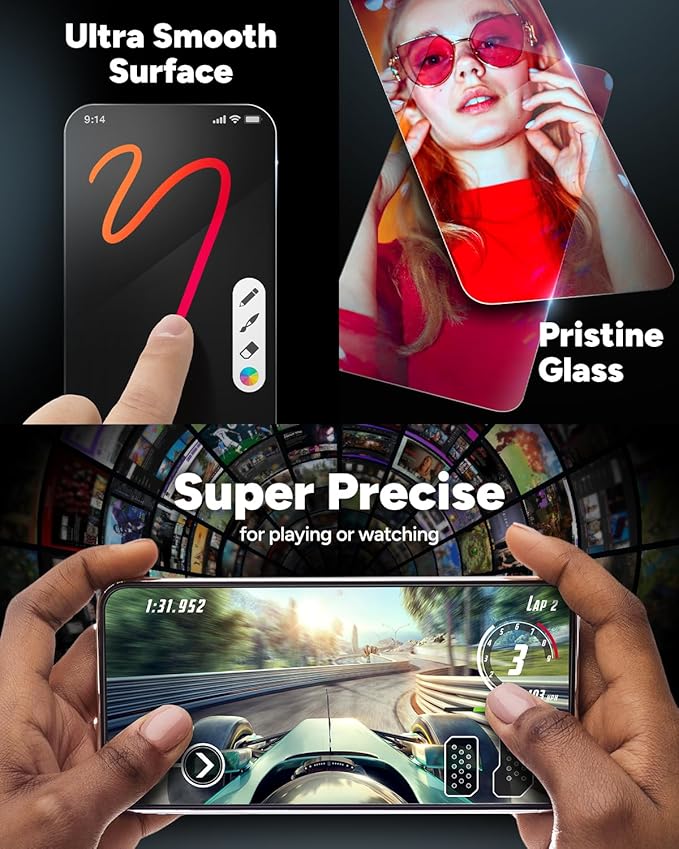 ZAGG Glass Elite Google Pixel 10a Screen Protector - 5x Stronger Aluminosilicate Protection Tempered Glass ClearPrint Technology Easy Install Case Friendly Sustainable Recycled Materials