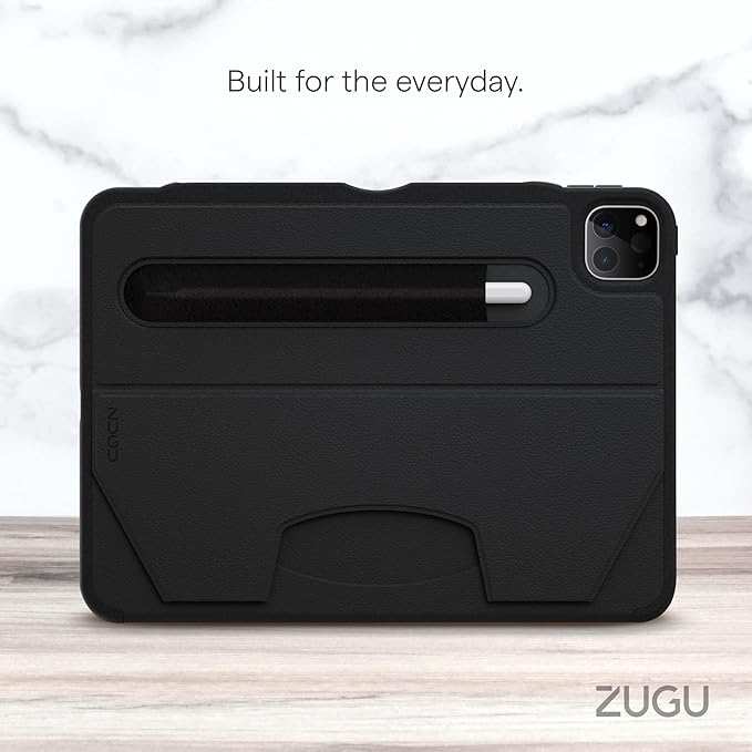 ZUGU Case for iPad Air 13 inch (M2/M3/M4) iPad Pro 12.9 Gen 3/4 [Aqua] | Ultra Slim Protective Cover Apple Pencil Holder w/Charging Convenient 10-Angle Magnetic Stand Auto Sleep/Wake Function