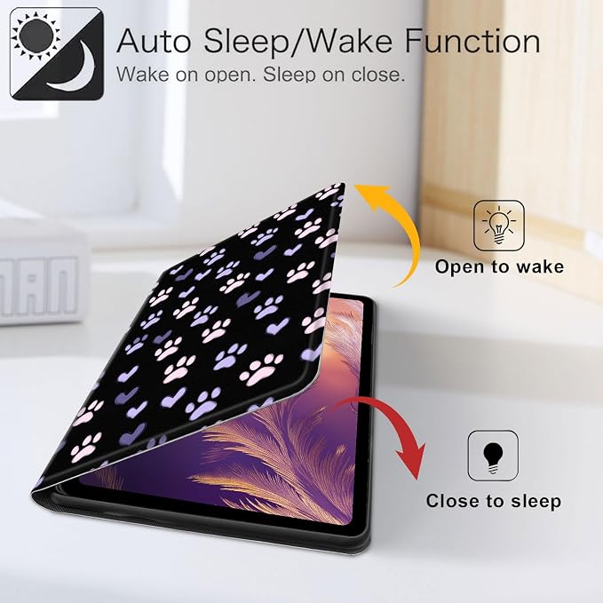 for iPad 11th Generation (A16 2025) 11 / iPad 10th Gen 10.9 2022 Case 360° Rotating PU Leather Stand Cover with Auto Sleep/Wake Shockproof TPU Backl Raccoon Perched