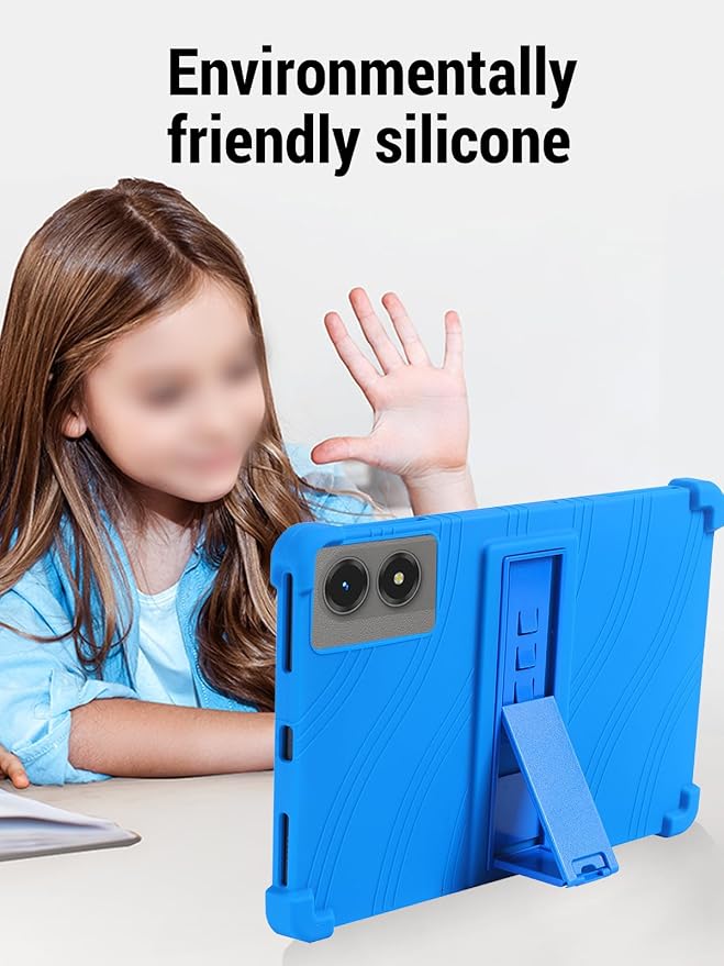 for TABWEE T50 (11 Inch) Android 16 Tablet Protective case ZBAGUG Shockproof Lightweight Silicone Protective Cover with Stand Child-Friendly Protection Easy to Clean Design Black.