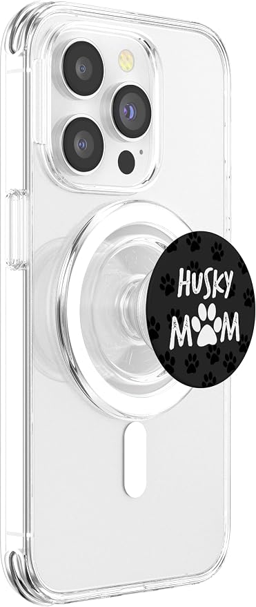 Husky Mom Womens phone accessory animal lover dog gift PopSockets Adhesive PopGrip