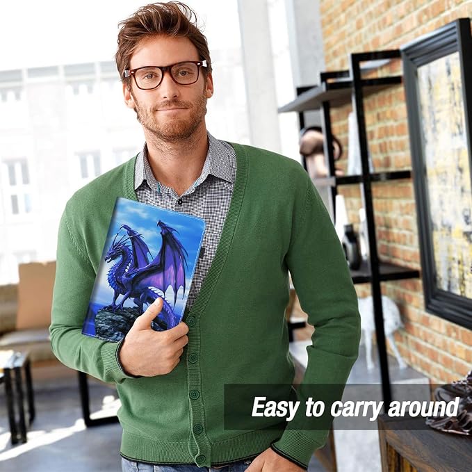 Case for 7 All-New Kindle Paperwhite 12th Gen 2024 &amp Kindle Colorsoft Signature Edition (2024 Release) PU Leather Folio Cover with Auto Wake/Sleep ，Blue Dragon