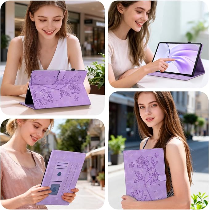 Case for iPad mini 7 2024 A17 Pro iPad mini 6 2021 8.3 inch Auto Wake/Sleep Multi-Angle Flip PU Leather Cover Case with Stylus Holder Blue