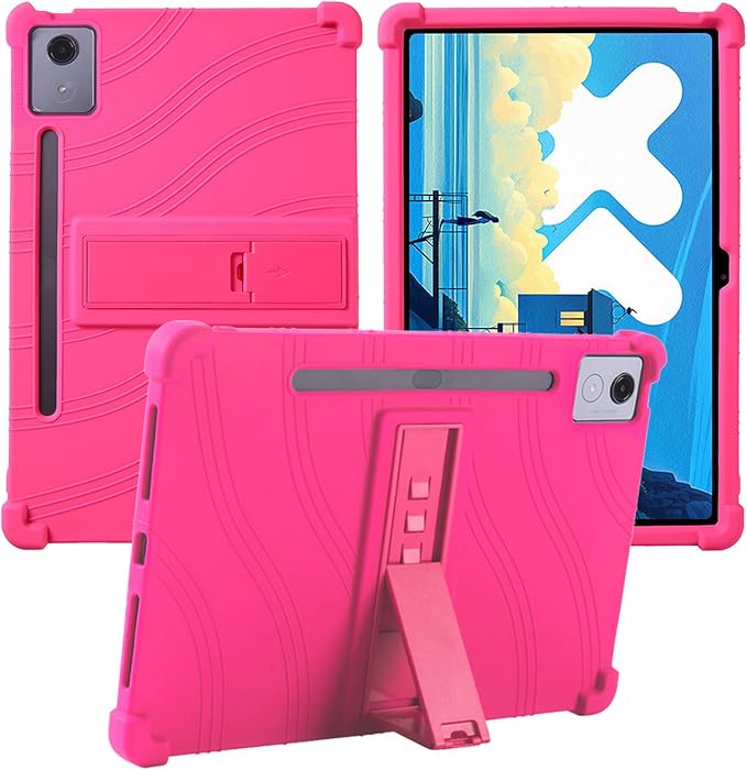 for Lenovo Idea Tab Pro 12.7 inch Tablet CaseBOVUGAC Soft Silicone Adjustable Stand Shockproof Kids Friendly for Lenovo Idea Tab Pro Tablet(Black)