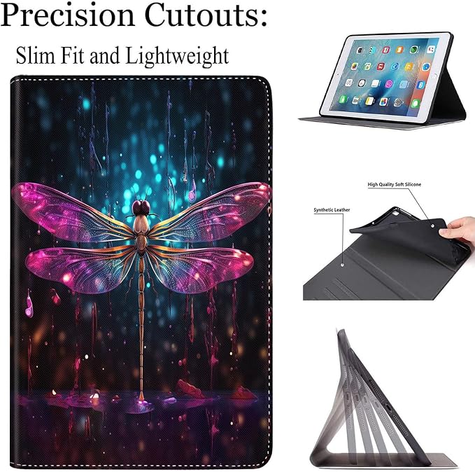 Case for Samsung Galaxy Tab S10 FE Plus 5G Multi-Angle Stand Smart Cover Shockproof with Auto Wake/Sleep for Galaxy Tab S10 FE+ 13.1 Inch (SM-X620/SM-X626B) 2025 Magic Mushrooms Fungus