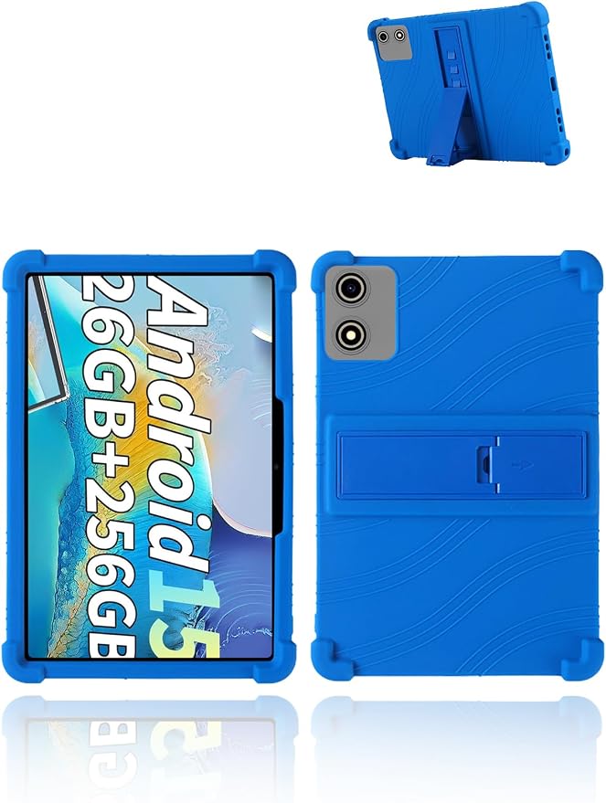 for YLEEBG P30 Android 15 Gaming Tablet10.1 2.5K Ultra Clear Display Tablet Model CaseUYRUREL Soft Silicone Adjustable Stand Cover Lightweight Kids FriendlyBlack.
