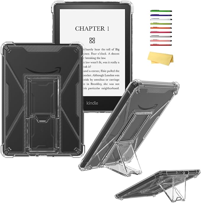 Clear Case for All-New Amazon Kindle Fire Max 11 Tablet (13th Generation 2023 Release) 11 Slim Lightweight Shell Transparent Soft TPU Back Shockproof Crystal Reinforced Corner Cover Clear