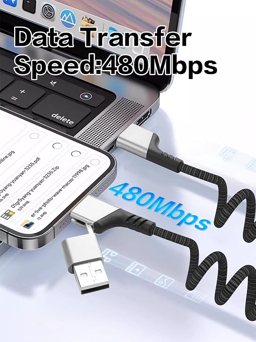 YACSEJAO Coiled USB C Charging Cable with USB A Adapter 2-in-1 Spring Coiled Phone Charger Cord 480Mbps Data Transfer Compatible Tablets Laptops Power Banks and More (Right Angle)
