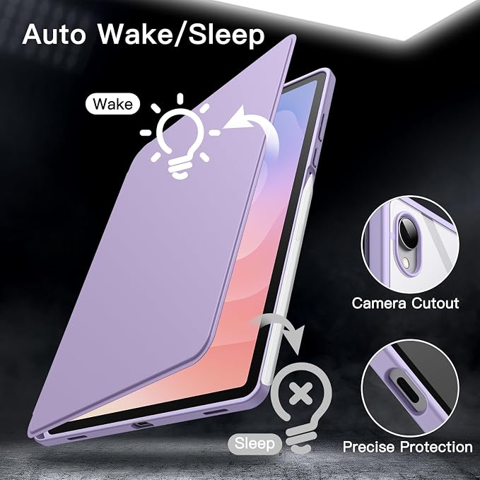 JETech Rotating Case Cover for Samsung Galaxy Tab S11 Black | 360° Rotation Stand Clear Back Design Auto Wake/Sleep S Pen Holder Full Protection