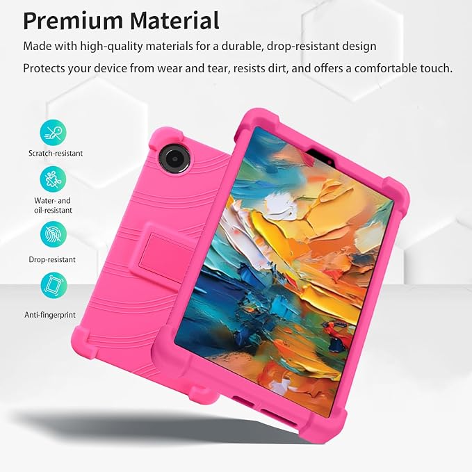 Case for TCL TAB 8 NXTPAPER 5G 8.7-Inch Tablet – Shockproof Silicone Protective Cover with Kickstand Drop-Resistant Business Style (Black)