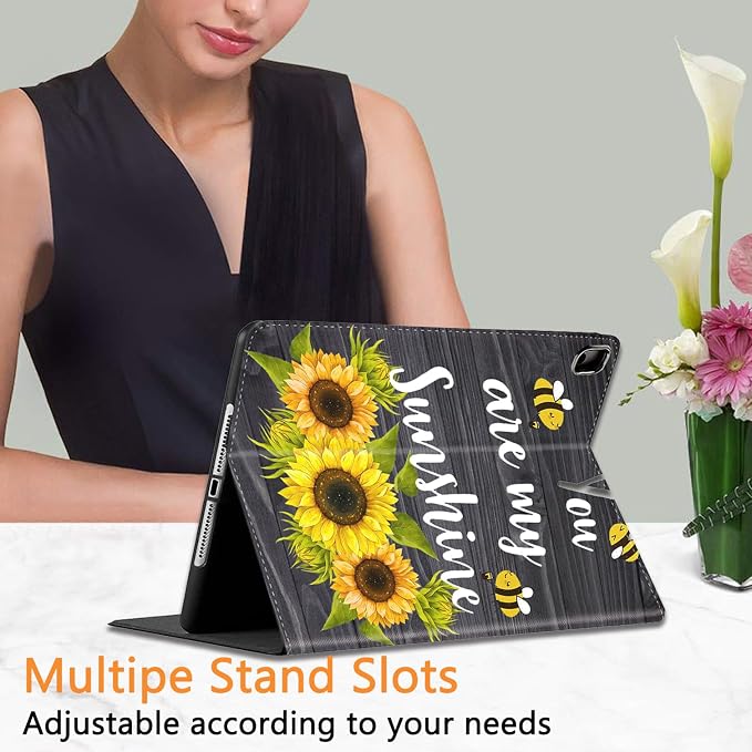 for iPad 10th-Gen 10.9-inch 2022 Case Adjustable Stand Shockproof Protective Cover with Automatic Wake-up/Sleep Function Suitable for iPad 10th Gen 2022 Case Art Dragonfly