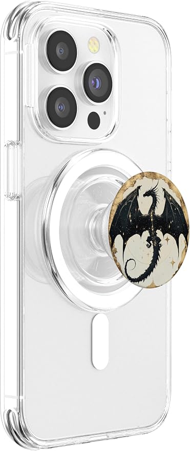 Book Dragon Librarian Mythical Creature Flame Wyvern Fantasy PopSockets PopGrip for MagSafe