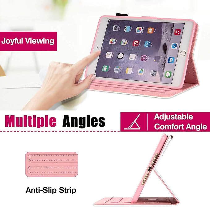 iPad mini Case FANCITY Mini 4 Mini 5 Mini 3/2/1 Smart Wake Sleep Case with Kickstand [Card Slot &amp Pen Holder] PU Leather Protective Cover for Apple iPad mini 4 Mini 5 2019 Mini 2/3 - Beach