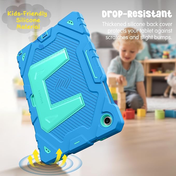 Fintie Kid-Friendly Case for Samsung Galaxy Tab A11+/A9+ 11'' Black | Rugged Shockproof Case Kickstand &amp Shoulder Strap Adjustable Stand 3-Layer Drop Protection for Learning &amp Travel