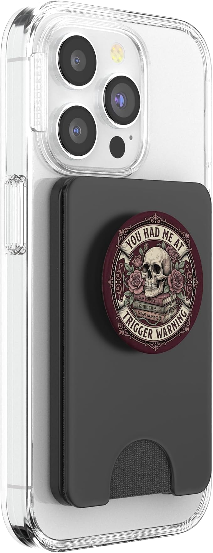 You Had Me at Trigger Warning Dark Romance Book Lover PopSockets PopWallet for MagSafe