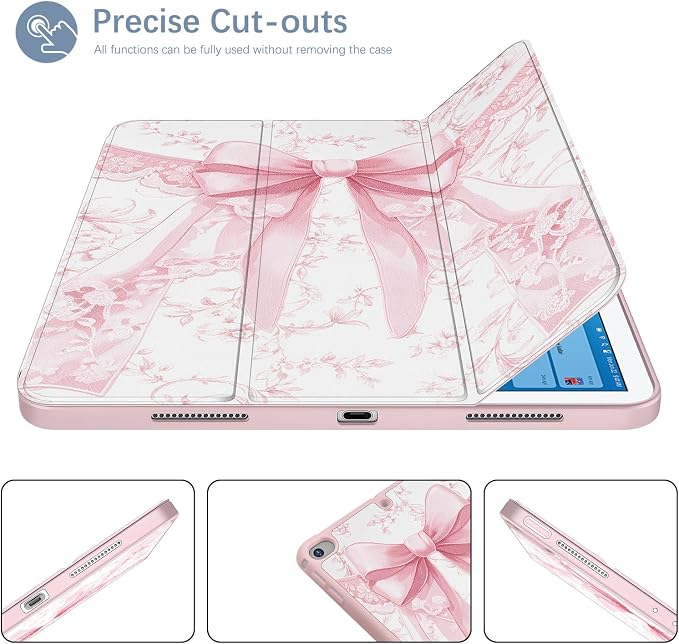 Case for iPad 6th / 5th Generation 9.7-inch iPad Air 2 /Air 1 | Smart Trifold Stand Shockproof Case with Pencil Holder Auto Wake/Sleep Cover Viewing &amp Typing Angles Black Flowers