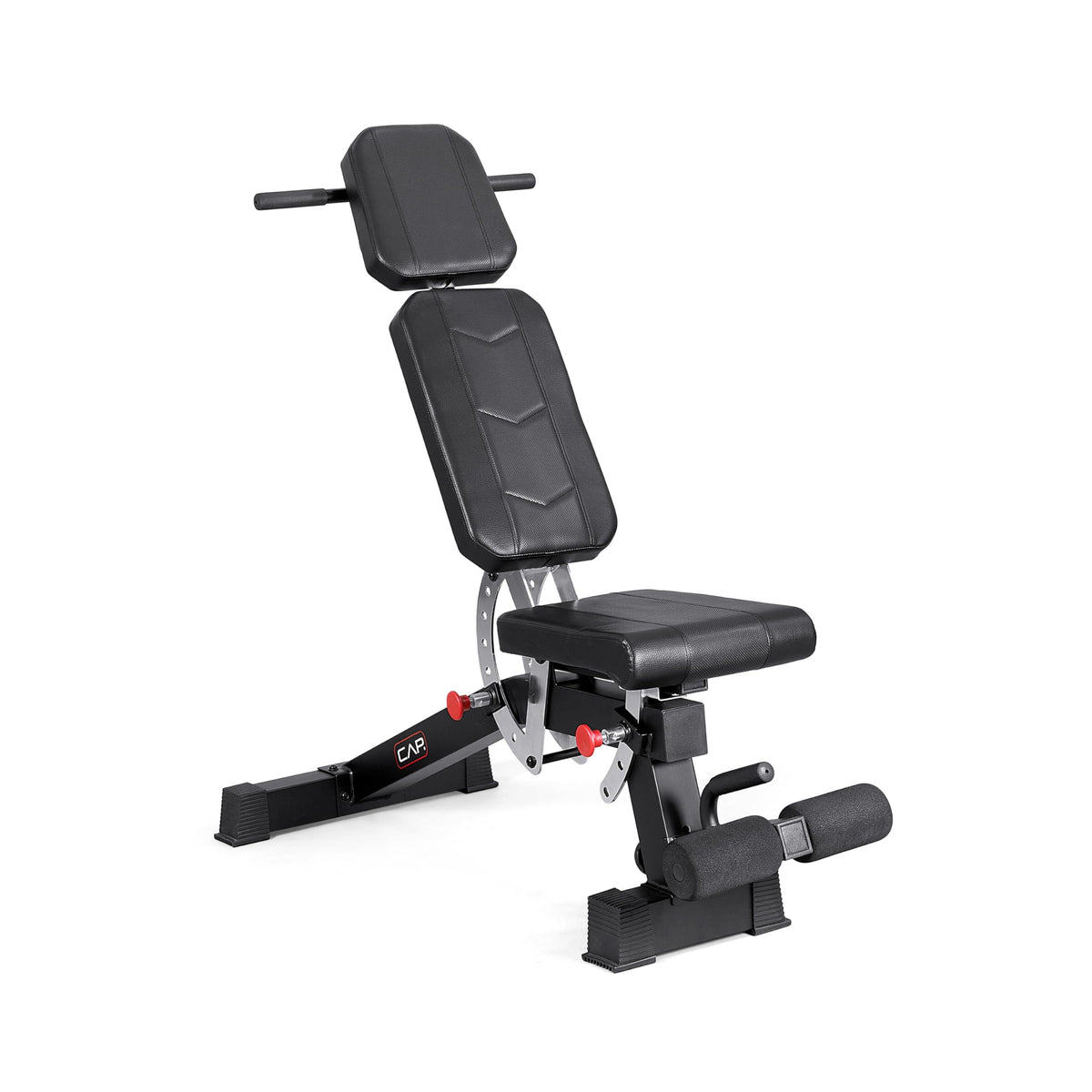 CAP Barbell Adjustable Training Utility Weight Bench | Multi-Position Incline Bench with 6 Backrest Adjustments, Leg Anchor, Wheels & 600 LB Capacity | Home Gym Strength Bench