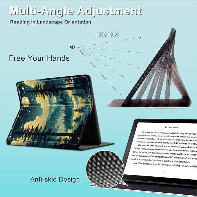 for 6 Kindle 2024 and 2022 (11th Generation) Case Slim Lightweight Smart Cover Case with Auto-Wake/Sleep for Kindle 2024Bald Eagle Flag
