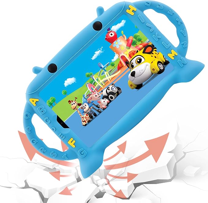 Case for Samsung Galaxy Tab A 8.4 SM-T307 (2020) - Shockproof Silicone Kids Friendly Soft Protective Cover with Handles for Galaxy Tab A 8.4 2020 Release - Stands on Its Own (Blue)