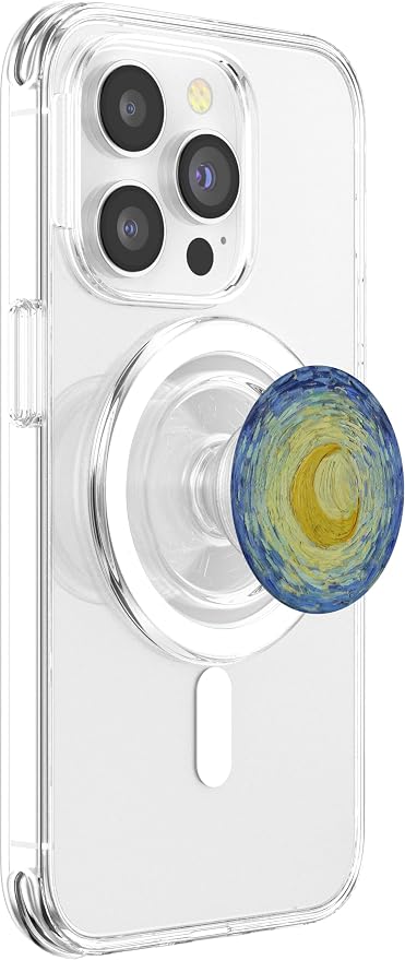 Starry Night Moon Van Gogh Fine Art Painting 2 Cla PopSockets Adhesive PopGrip