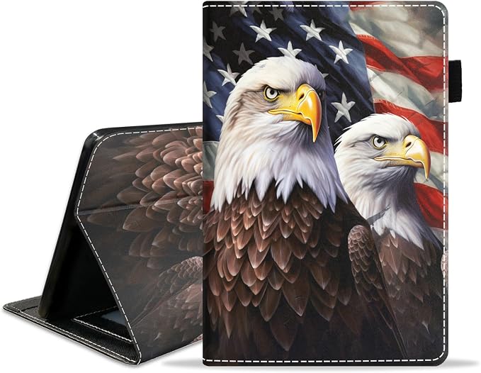 Case for Amazon Fire HD 8/HD 8 Plus Tablet (8 12th/10th Generation 2024/2022/2020 Release) Slim PU Leather Stand Folio Cover with Auto Wake Sleep African Woman Wolf