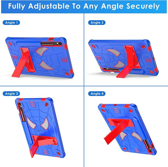 DETUOSI Case for Samsung Galaxy Tab S10 Lite / S10 FE / S9 FE 10.9-Inch with S Pen Holder + Shoulder Strap3-Layer Hybrid Heavy Duty Full-Body Shockproof4-Angle Viewing Protective Cover