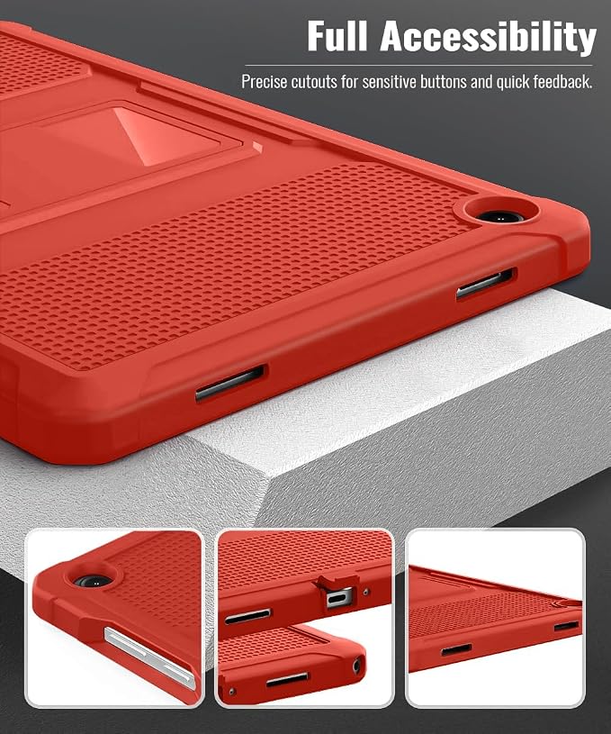 MoKo Shockproof Case Fit Samsung Galaxy Tab A11+ Plus/ A9+ 11 Inch | Full Body Rugged Stand Back Cover with Built-in Screen Protector for Galaxy Tab A11+/ A9+ Tablet Light Gray