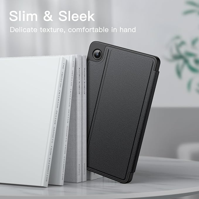 JETech Folio Case Cover for Samsung Galaxy Tab A9 8.7 Black | Multi-Angle Stand Cover Slim Protective Cover Auto Wake/Sleep
