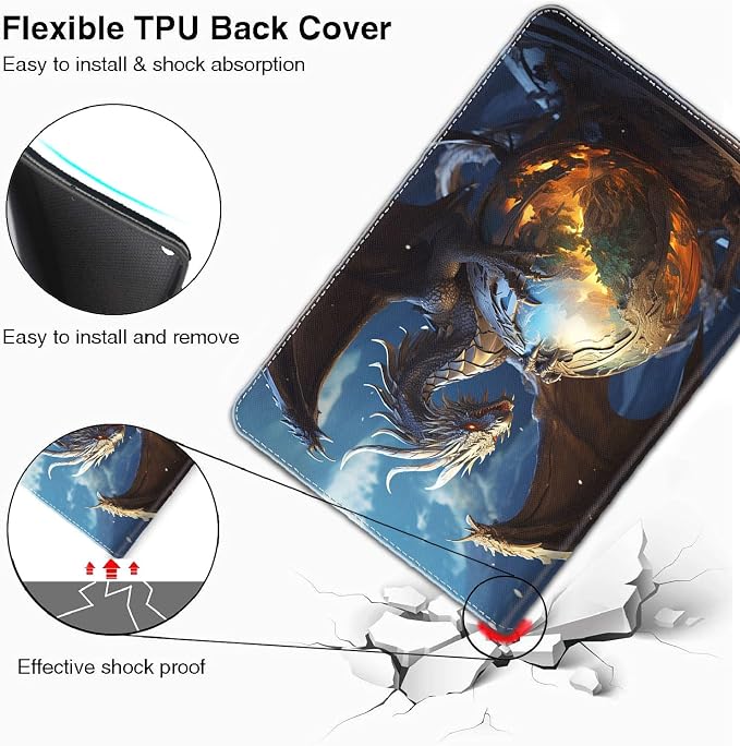 Case for iPad Pro 11 Inch 2022/2021/2020/2018 iPad Air 5th / 4th Gene 10.9 Inch (2022/2020) - Slim Fit Standing Cover with Auto Sleep/Wake，Astronaut Guitar