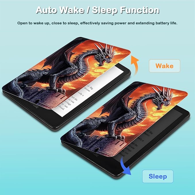 for 6 Kindle 2024 and 2022 (11th Generation) Case Slim Lightweight Smart Cover Case with Auto-Wake/Sleep for Kindle 2024Bald Eagle Flag