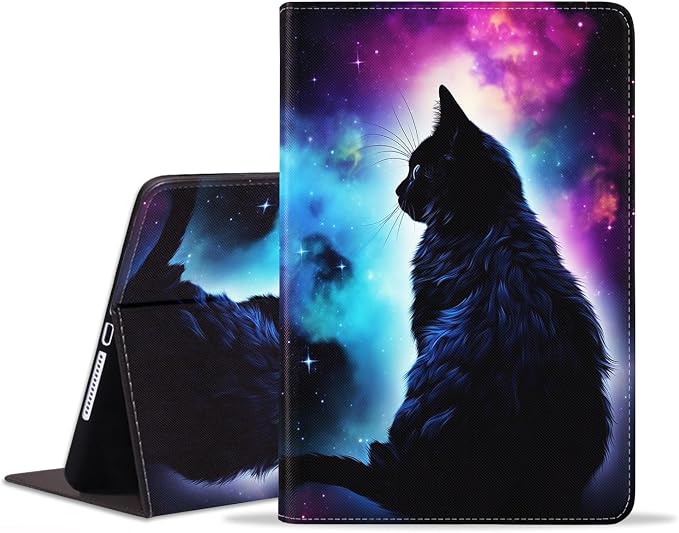 Case for Samsung Galaxy Tab S10 Lite/ S10 FE/ S9 FE 5G 10.9 Inch/ S9 11 Inch - Slim PU Leather Folding Stand Folio Cover with Auto Sleep/Wake - African American Girl