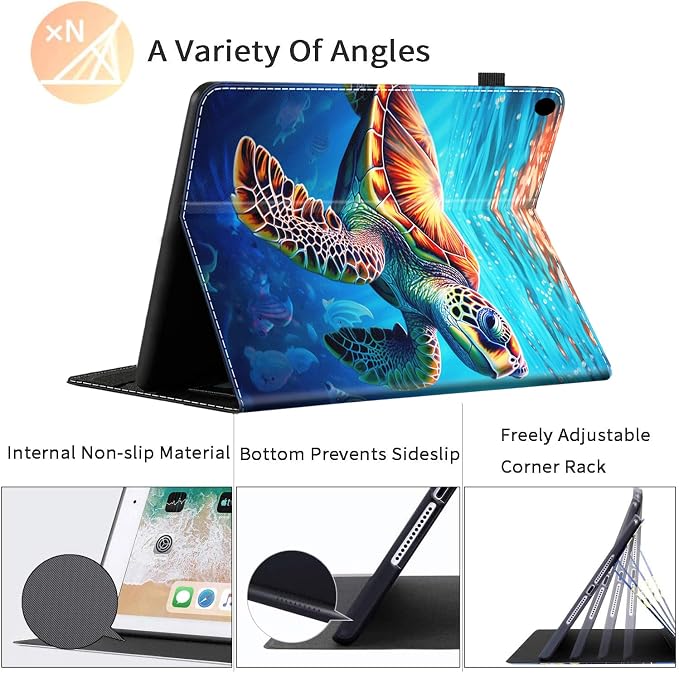 Case for 7 All-New Kindle Paperwhite 12th Gen 2024 &amp Kindle Colorsoft Signature Edition (2024 Release) PU Leather Folio Cover with Auto Wake/Sleep ，Blue Dragon