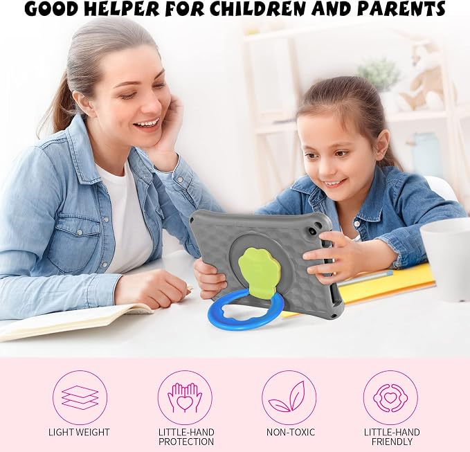 All-New Fire HD 10 Tablet Case for Kids(2023 Release)Incompatible with iPad SamsungLight Weight Shock Proof Handle Friendly 360 Rotating Grip Stand Kid-Proof Case (Green)