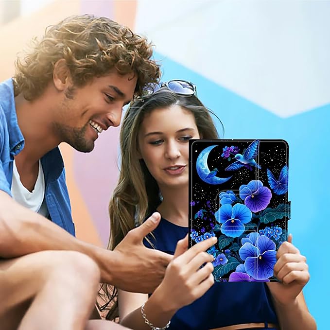 for Walmart Onn 10.1 2024 Onn 10.1 Gen 4 Universal Tablet Case 360 Degree Rotating Kickstand Protective Stand Case with Multiple Viewing PU Leather Shell Case Black Book Cat