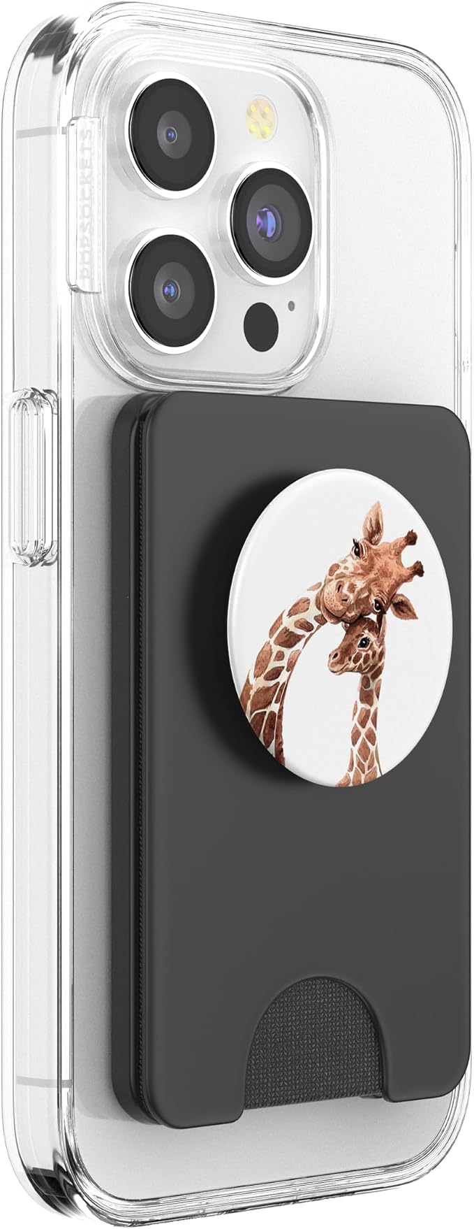 Giraffe Mom Daughter Love Watercolor Africa Cute PopSockets Adhesive PopGrip