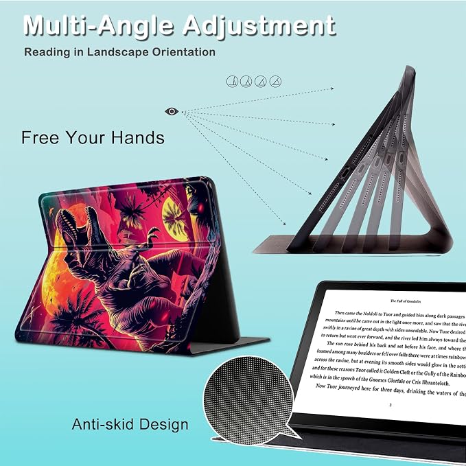 for 6 Kindle 2024 and 2022 (11th Generation) Case Slim Lightweight Smart Cover Case with Auto-Wake/Sleep for Kindle 2024Bald Eagle Flag