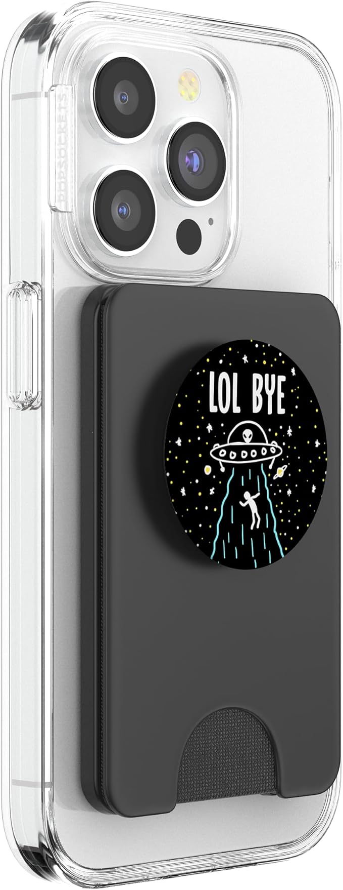 LOL Bye Alien Abduction Funny Minimal ET UFO Space Lover PopSockets Adhesive PopGrip