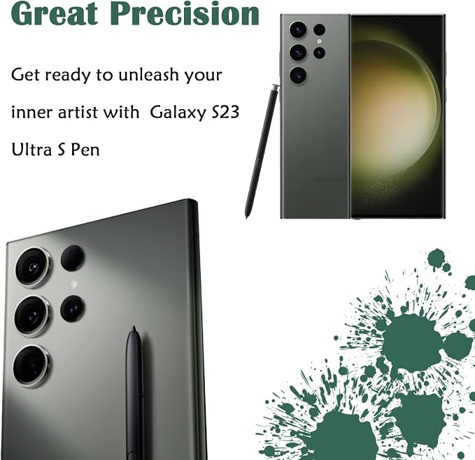 2 Pcs Galaxy S23 Ultra S Pen Replacement for Samsung Galaxy S23 Ultra 5G S Pen WithoutBluetoothAll Versions Touch Pen Stylus Pen (Black)